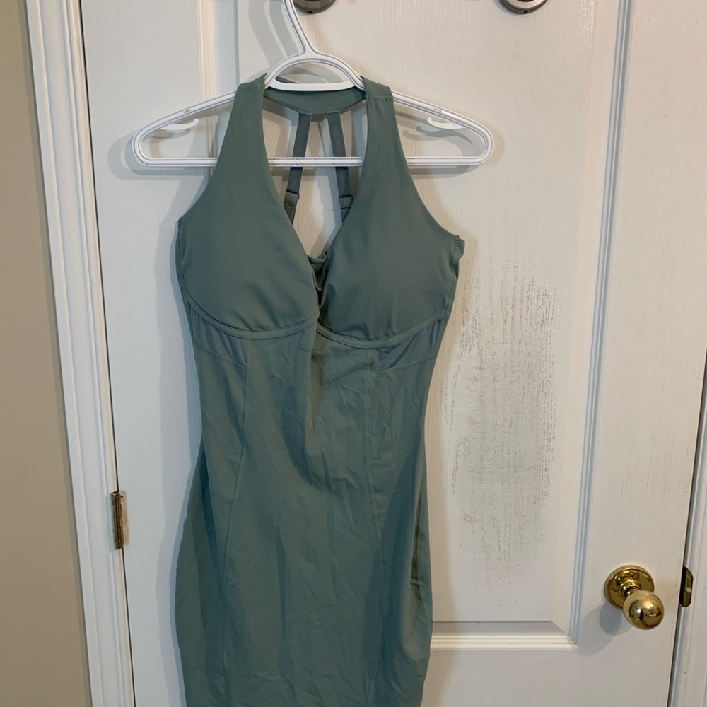 Green Halter Dress Gymshark x Whitney Simmons